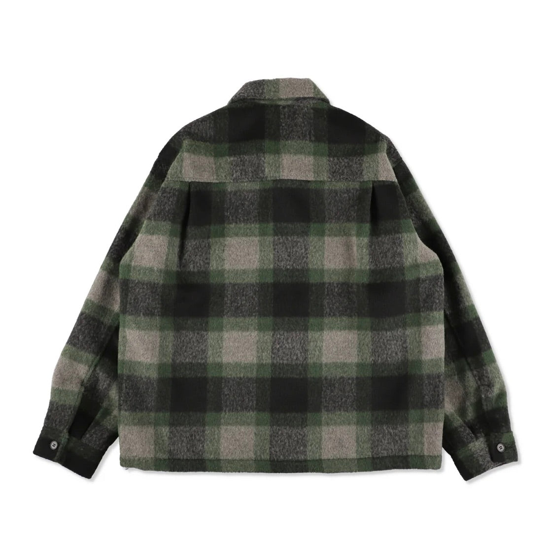 Shaggy Plaid Shirt Jacket