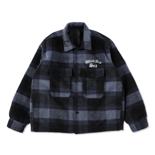 Shaggy Plaid Shirt Jacket