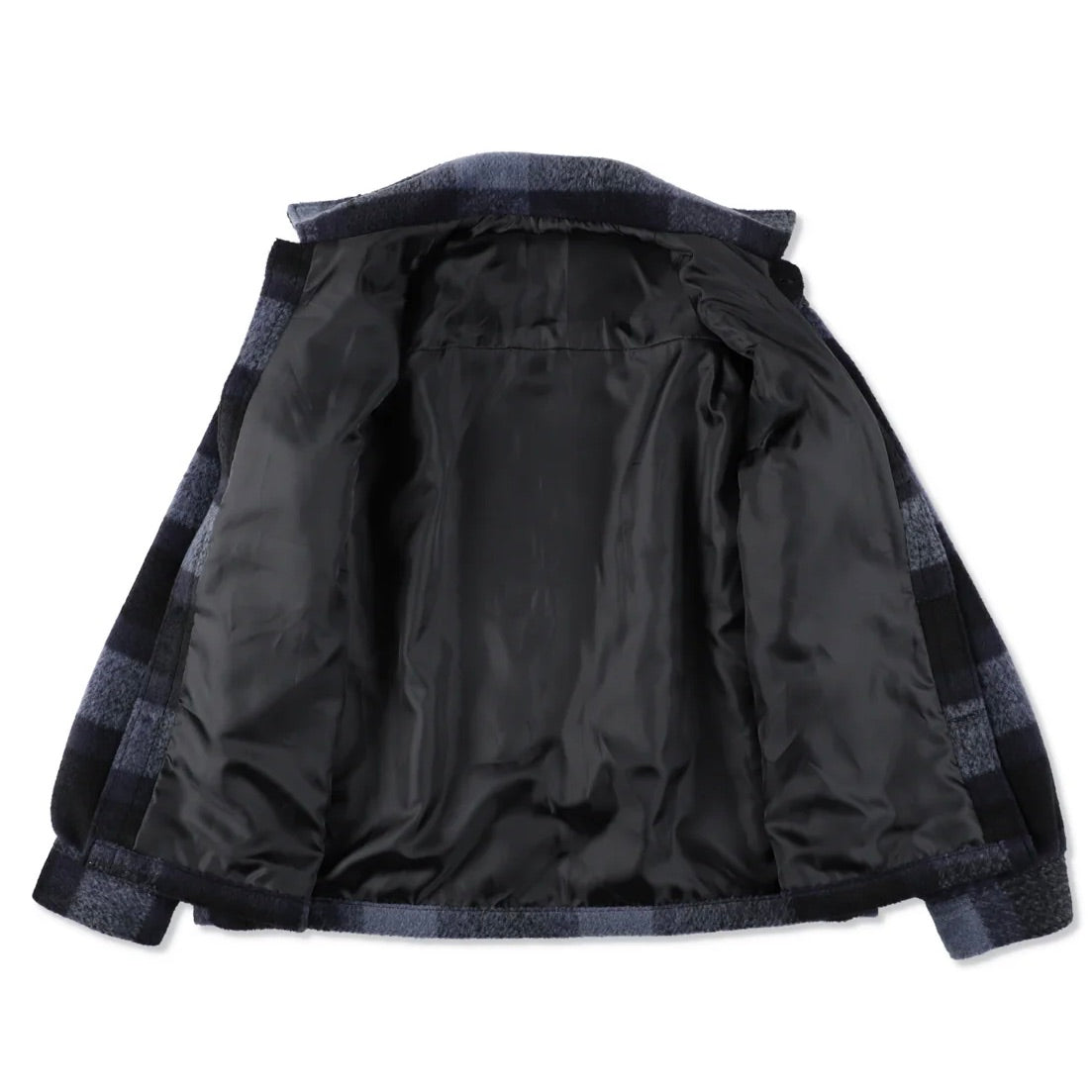 Shaggy Plaid Shirt Jacket