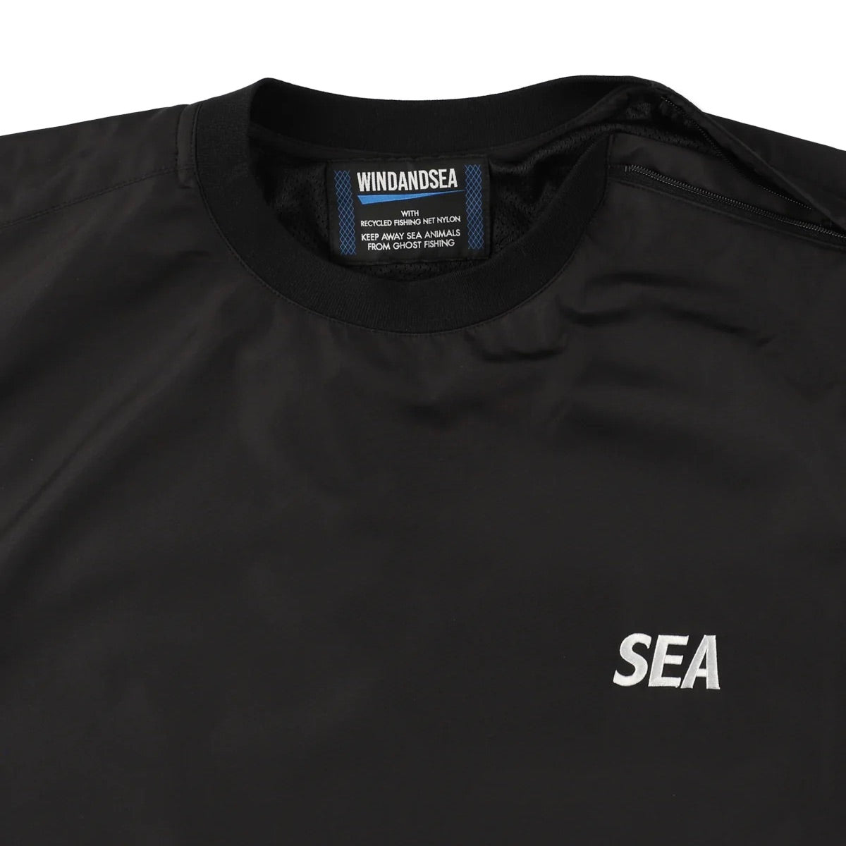 WARM UP PULLOVER SHIRT WITH FISHINGNET RECYCLE MATERIAL