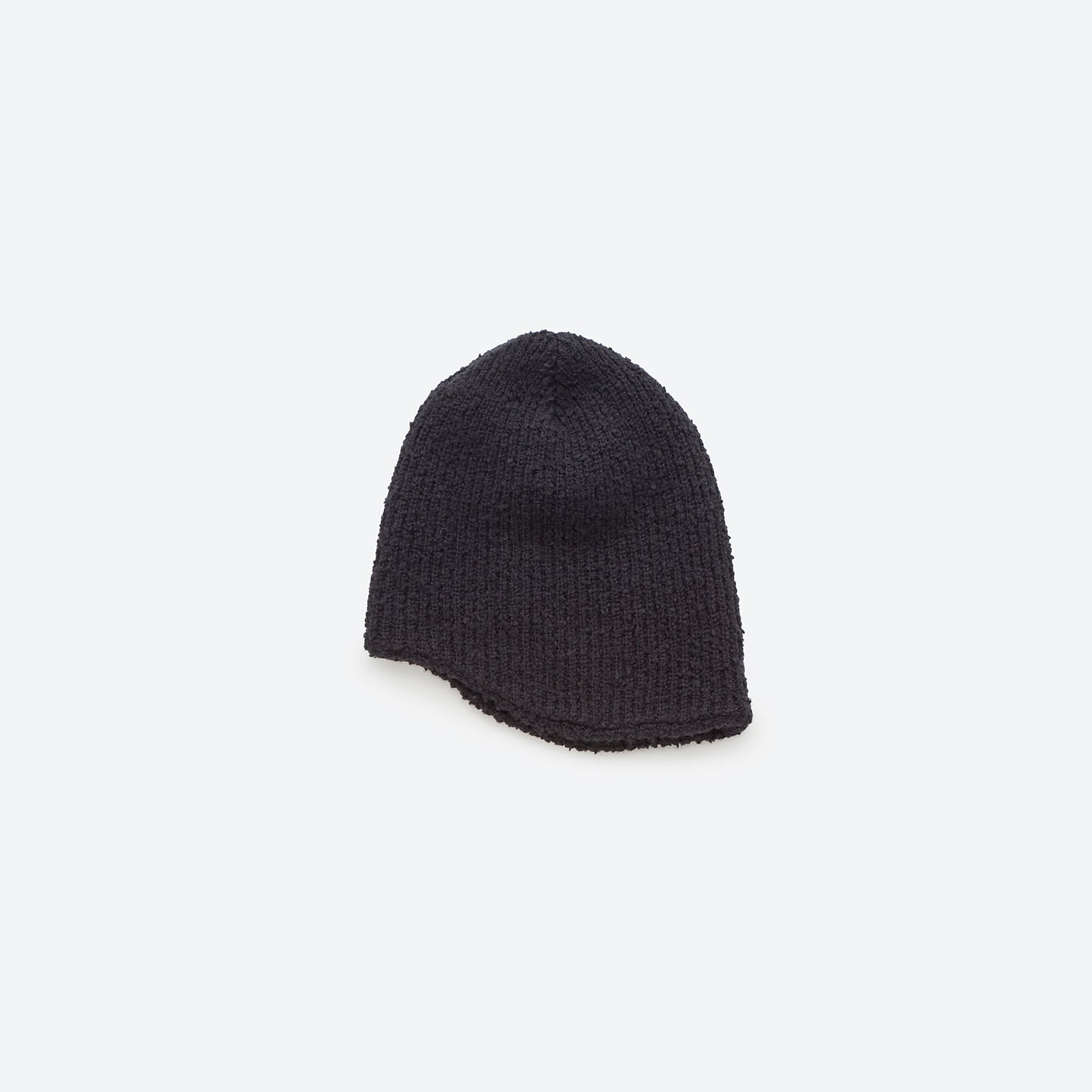 COTTON BOUCLE BACK LONG BEANIE