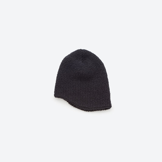 COTTON BOUCLE BACK LONG BEANIE