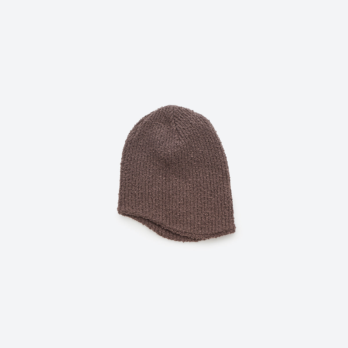 COTTON BOUCLE BACK LONG BEANIE