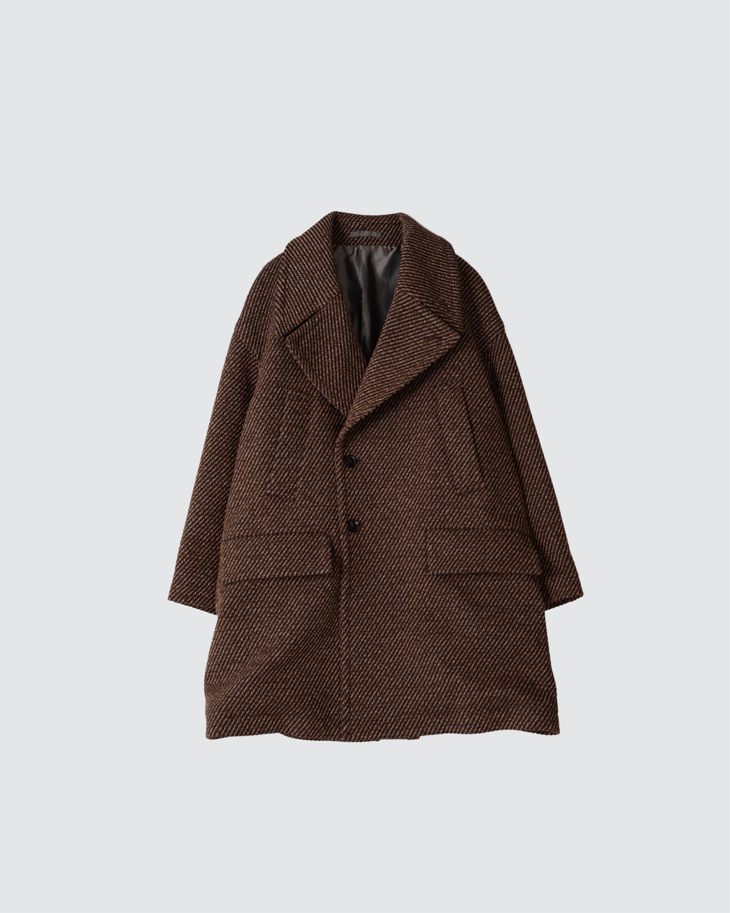 DOUBLE BREASTED HALF COAT BROWN – TIME AFTER TIME