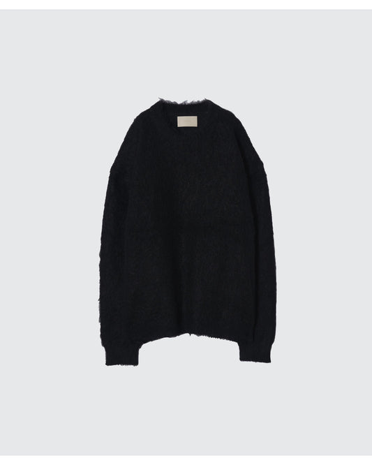 BRUSHED MOHAIR SWEATER  BLACK