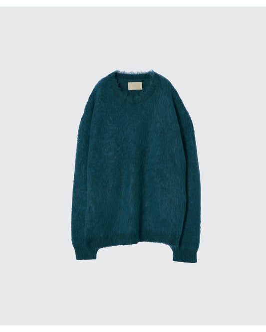 BRUSHED MOHAIR SWEATER  PEACOCK