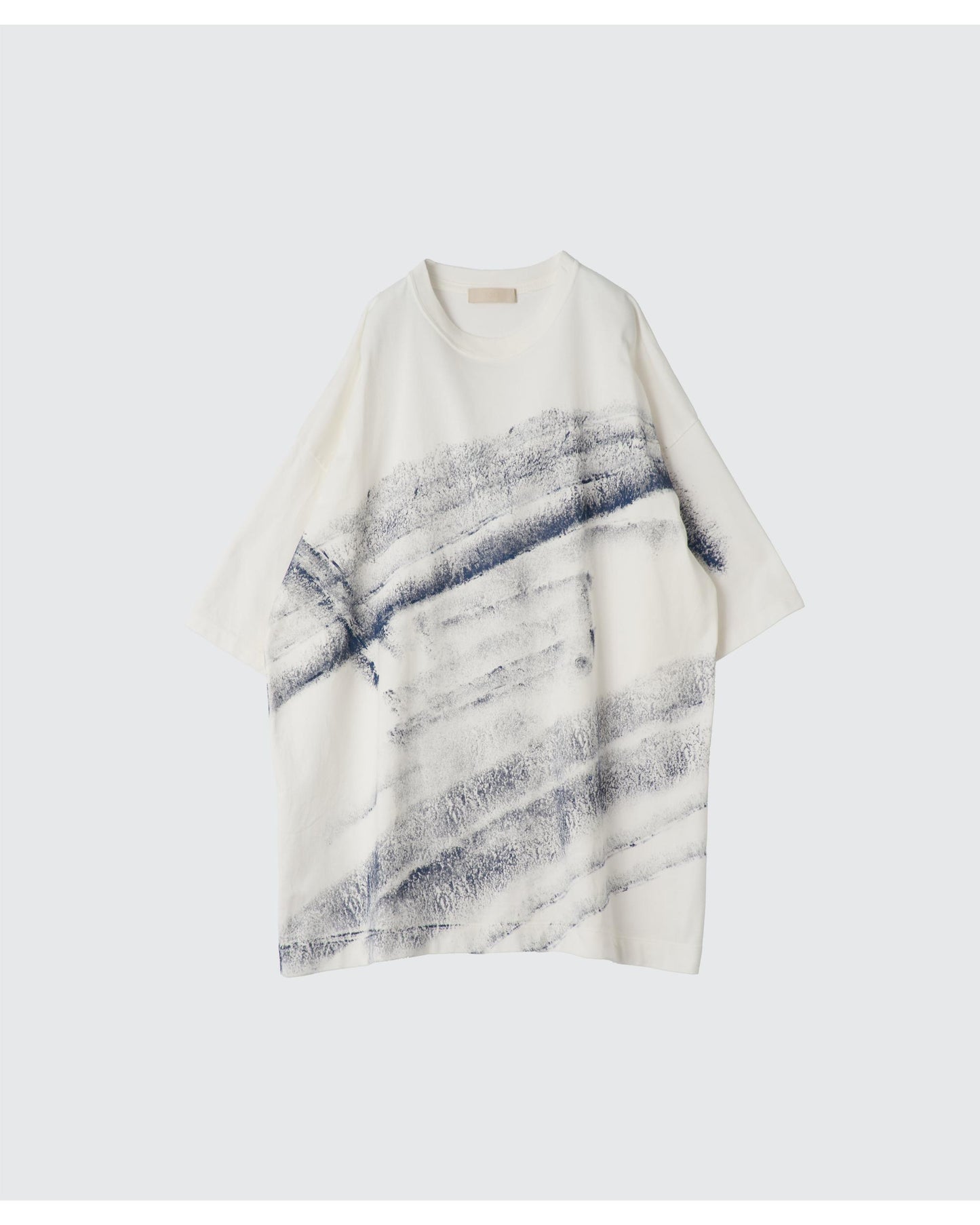 ABSTRACT PAINTED T-SHIRT  WHITE