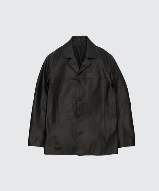 Leather Car Jacket  BLACK