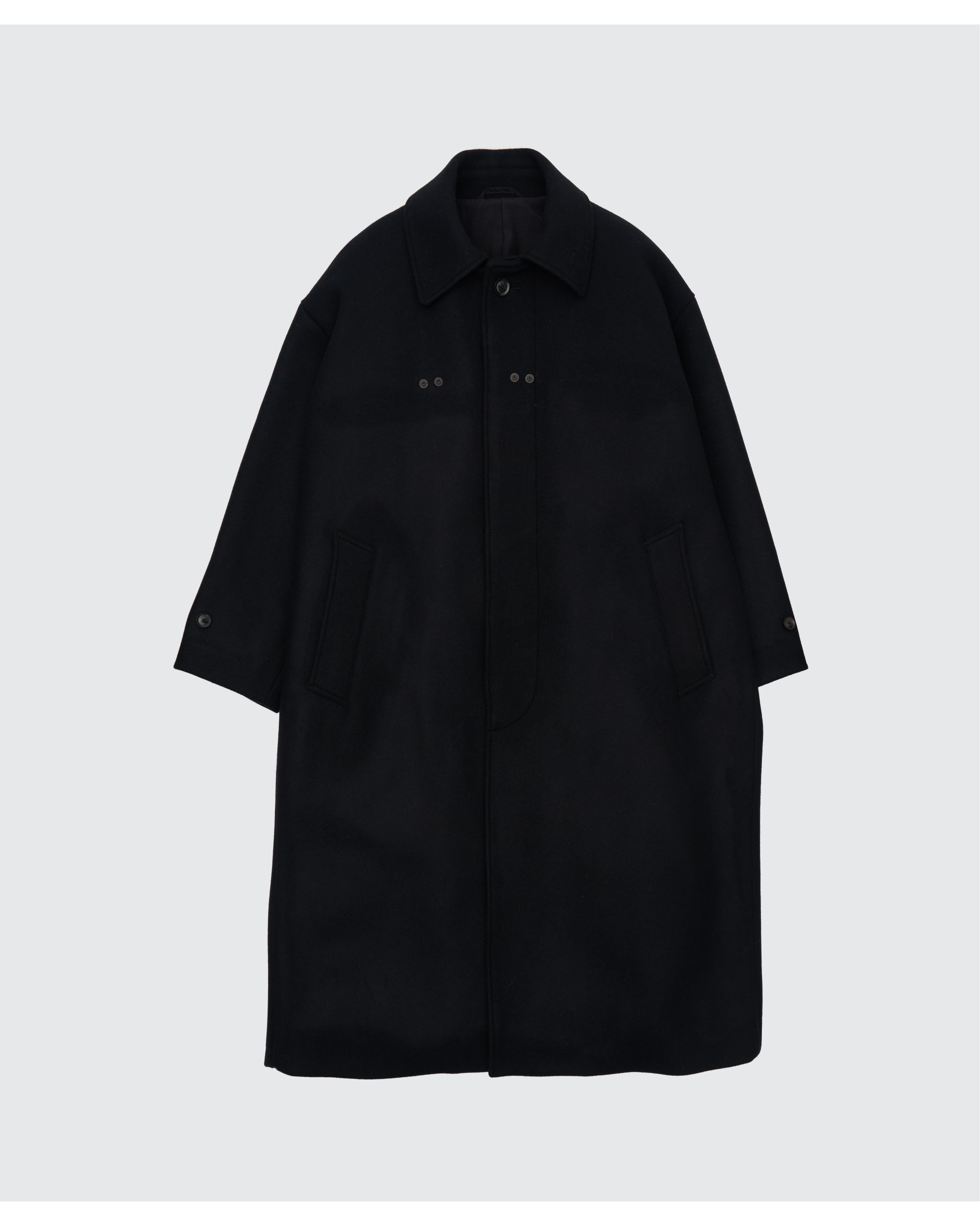 Melton Big Balmaccan Coat BLACK – TIME AFTER TIME