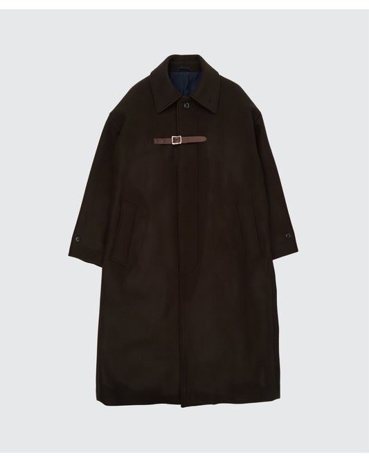 Melton Big Balmaccan Coat BROWN