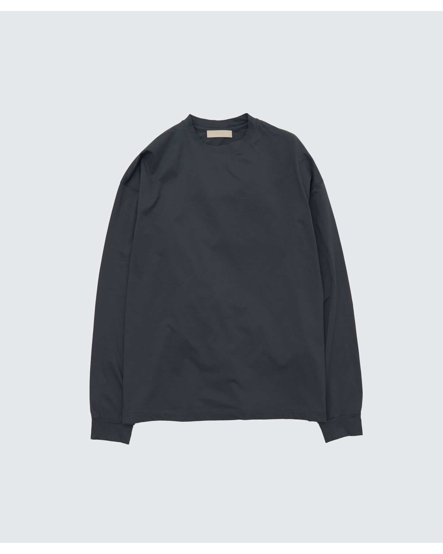 Suvin Cotton YOKE T-shirt Long Sleeves STEEL GRAY