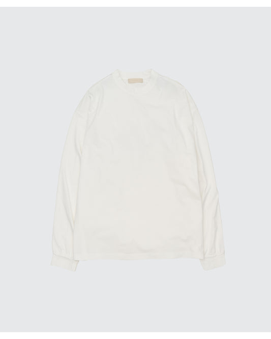 Suvin Cotton YOKE T-shirt Long Sleeves WHITE