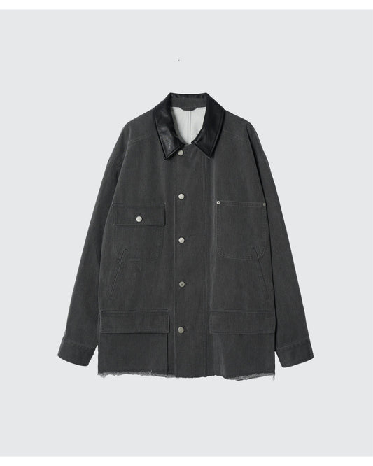 COTTON CUT-OFF COVERALL JACKET