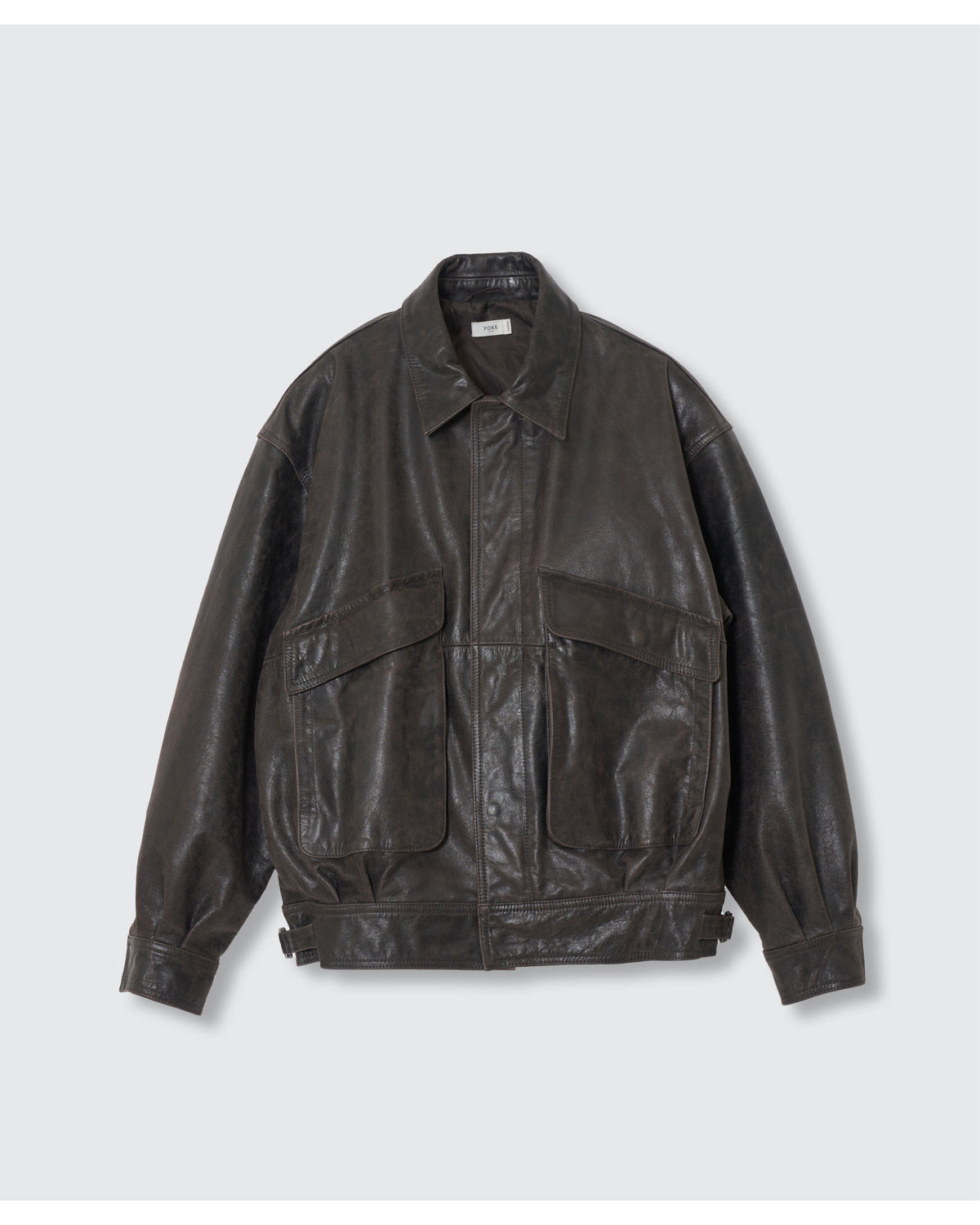 Leather Flight Jacket Dark Brown