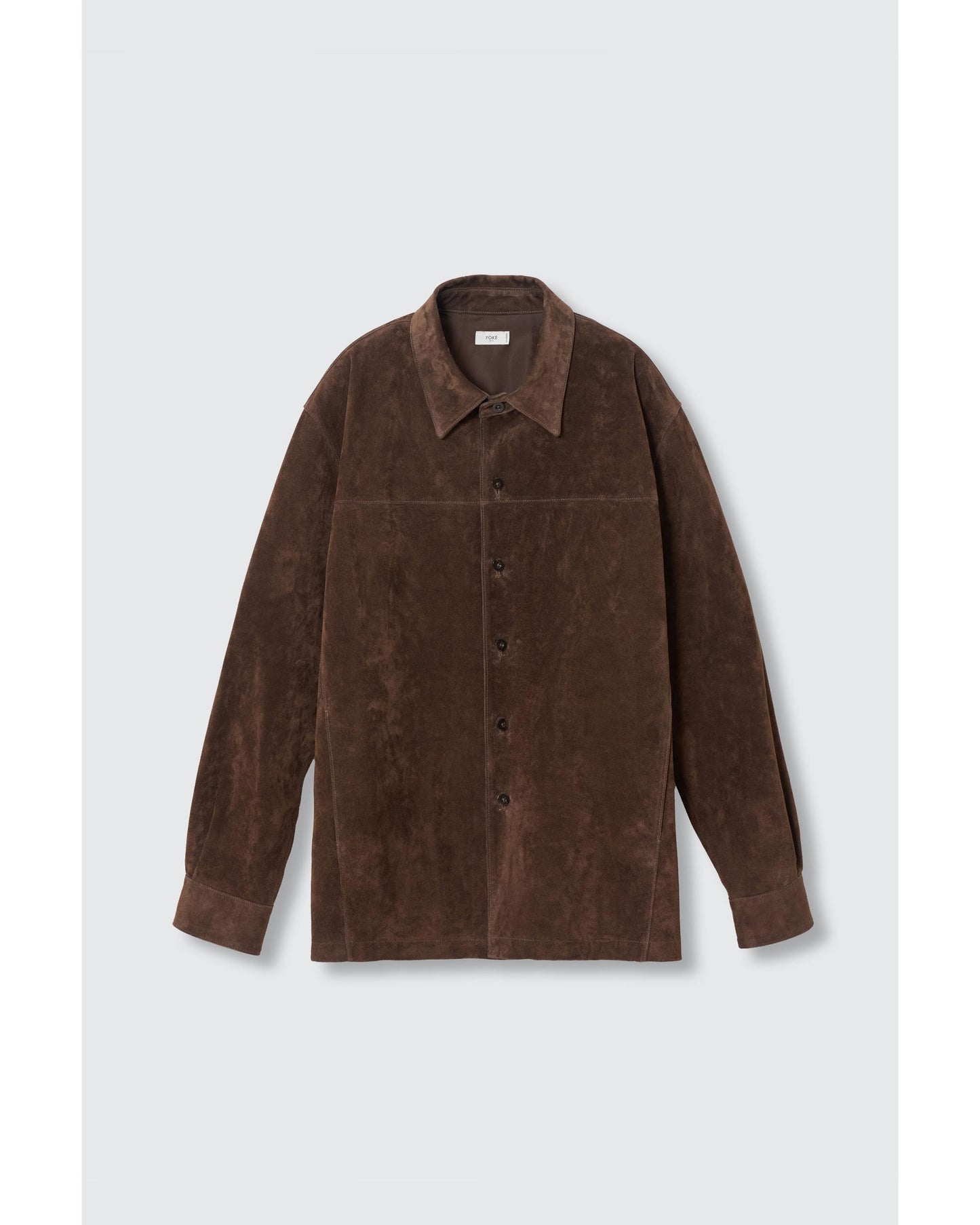 Pig Suede Shirt Jacket Brown
