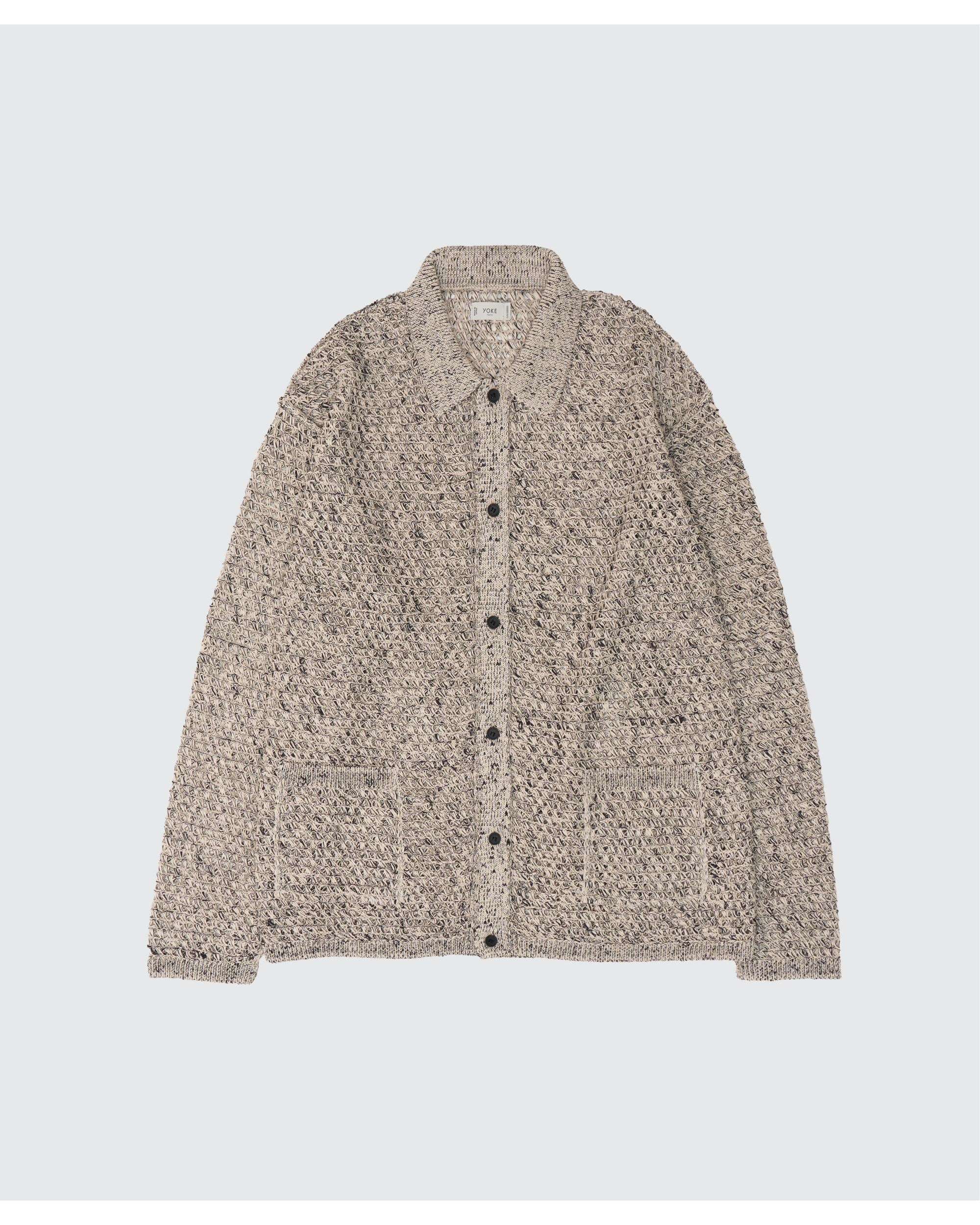 Mesh Knit Shirt Cardigan WHITE – TIME AFTER TIME