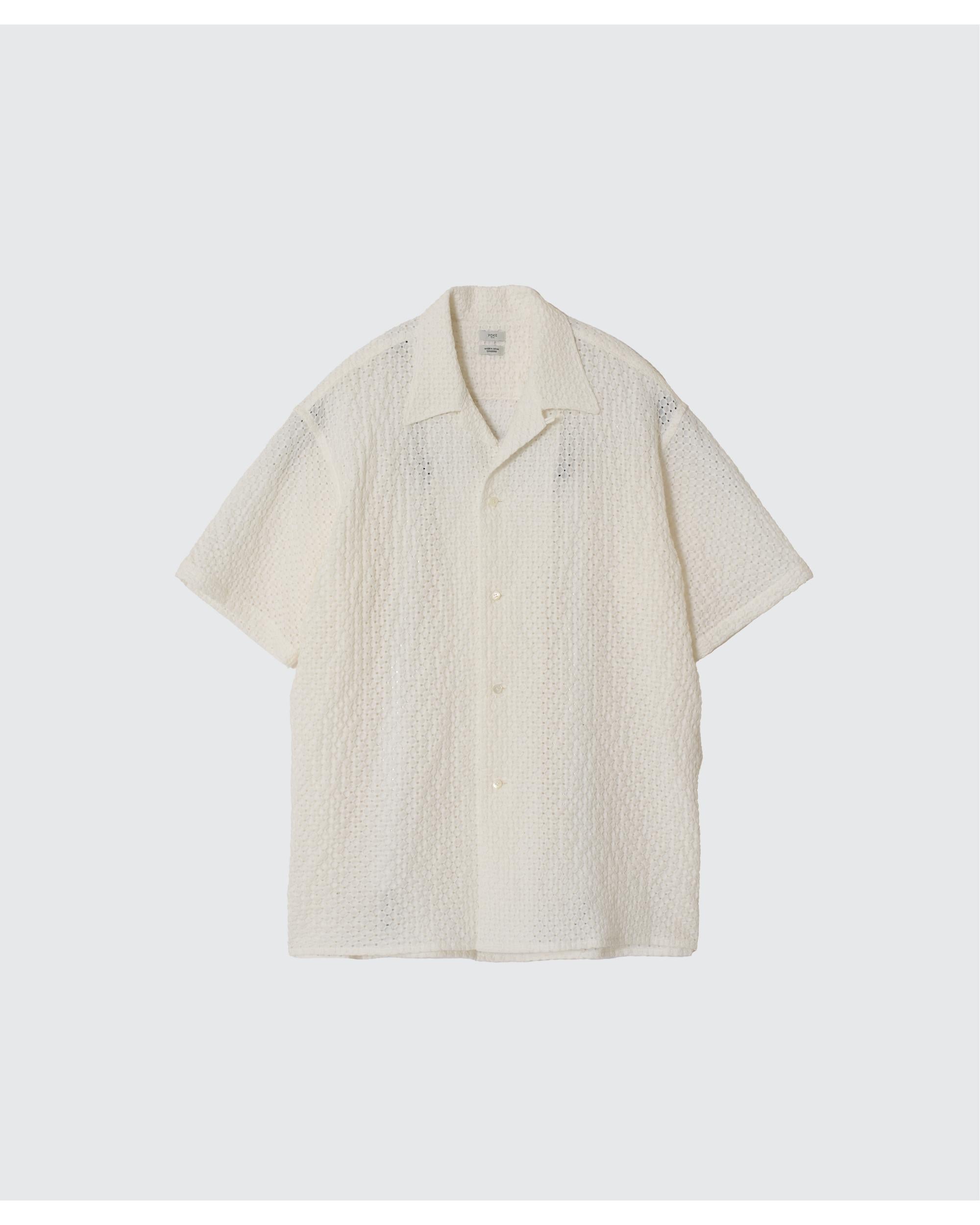 MEER.完売品OPEN COLLAR SHIRT ホワイト EMBROIDERY OPEN COLLAR SHIRT WHITE – TIME AFTER TIME