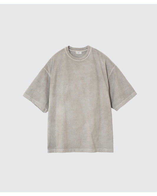 GARMENT-DYED YOKE T-SHIRT  GRAY