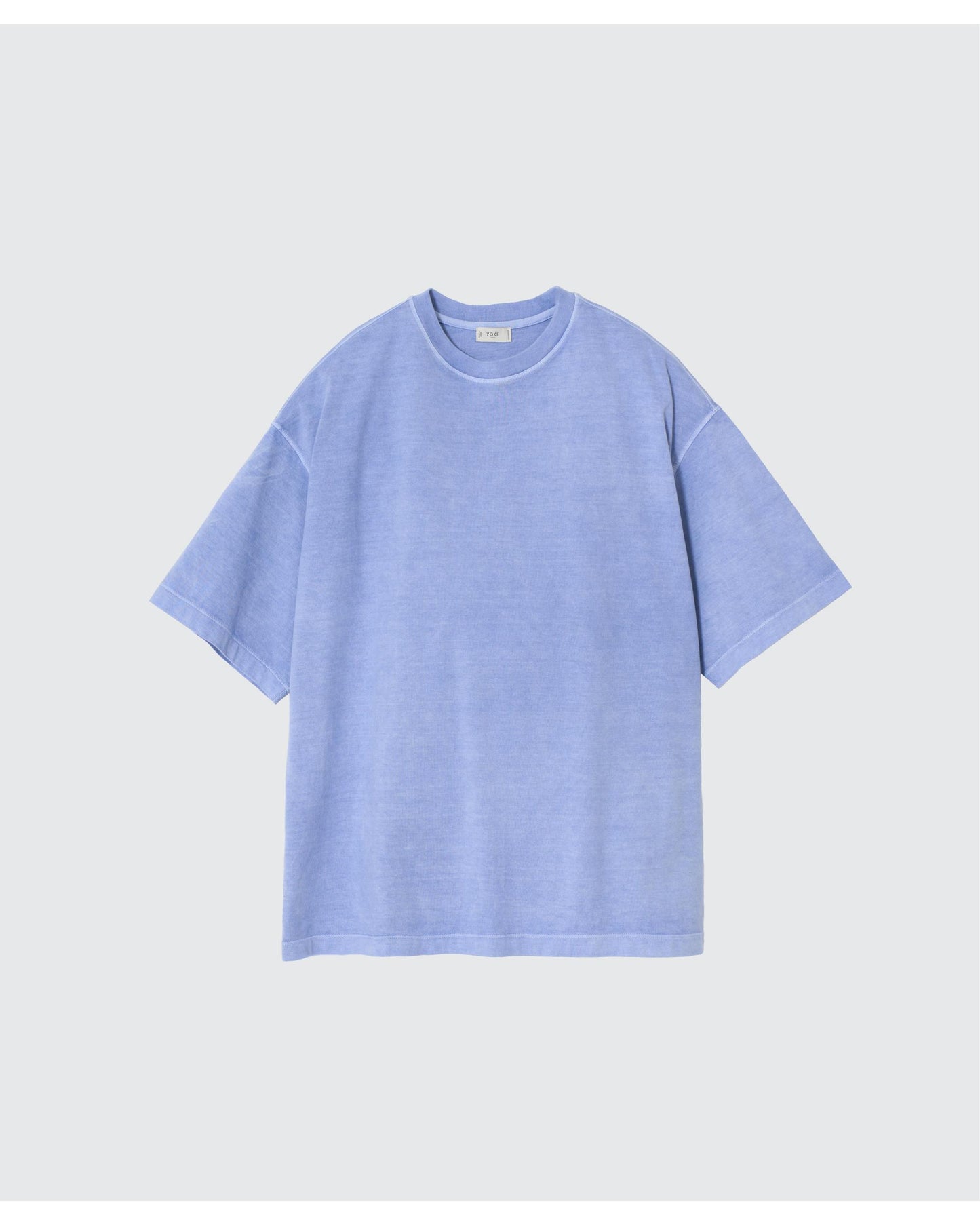 GARMENT-DYED YOKE T-SHIRT  SAX