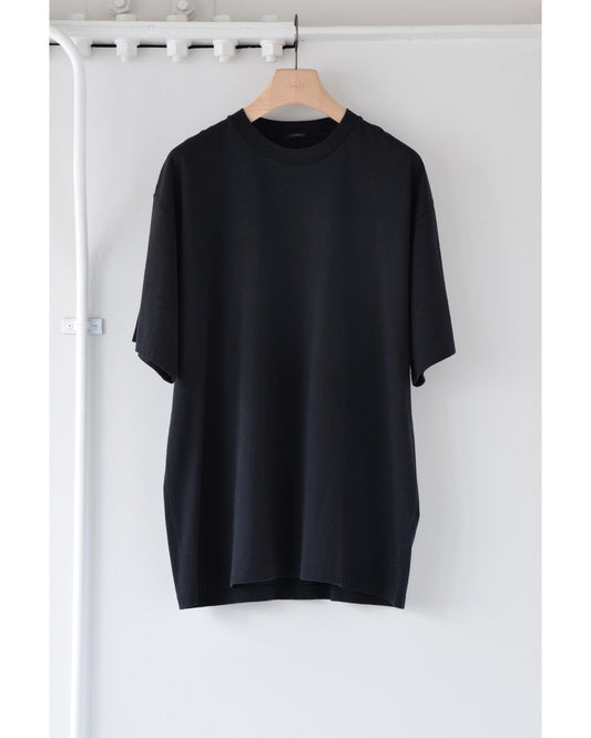 コットンジャージ 半袖Tシャツ FADE BLACK