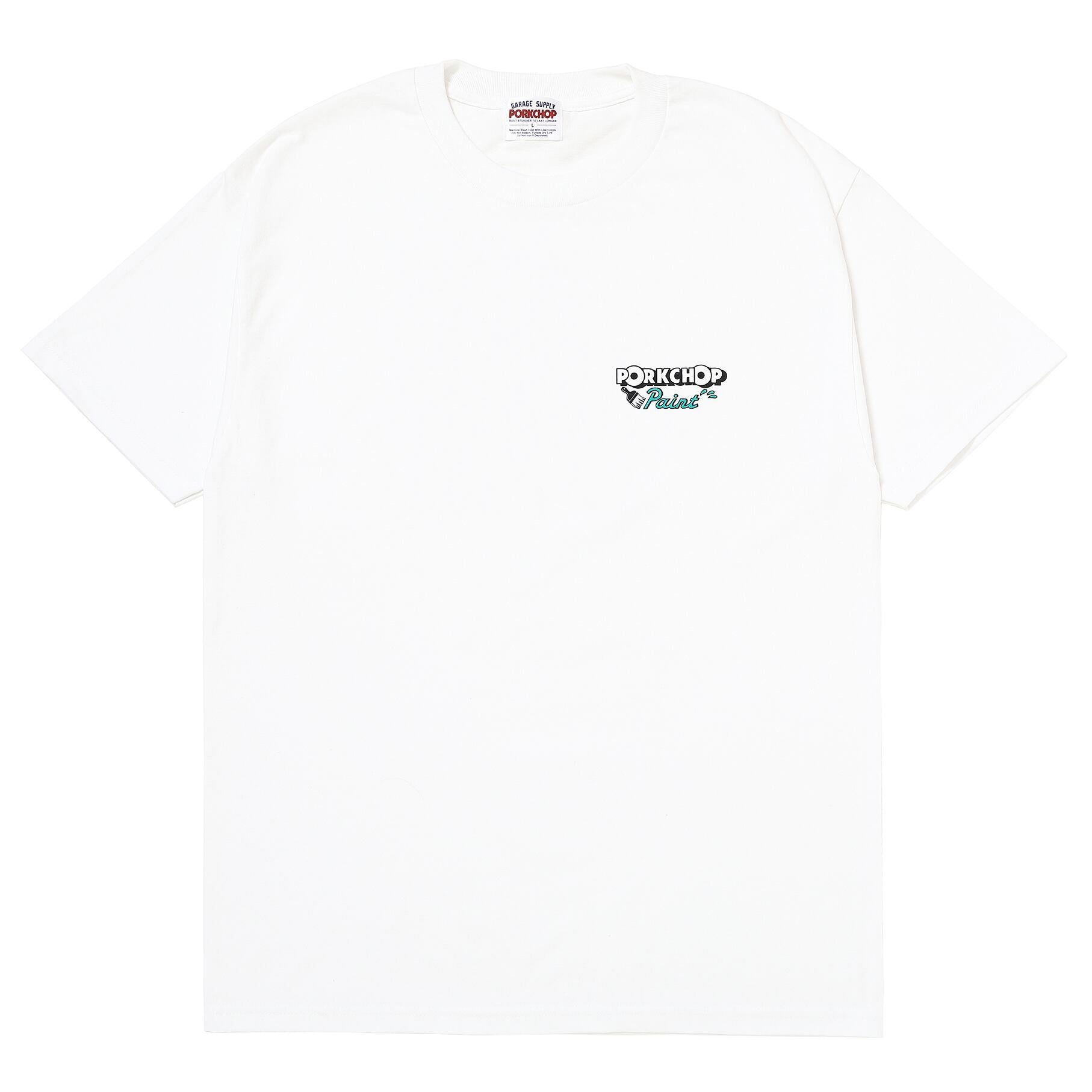 PORKCHOP Paint Tシャツ ホワイトL