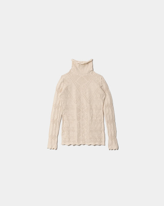 stretchy cotton lace pullover