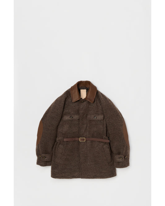 collar jacket brown