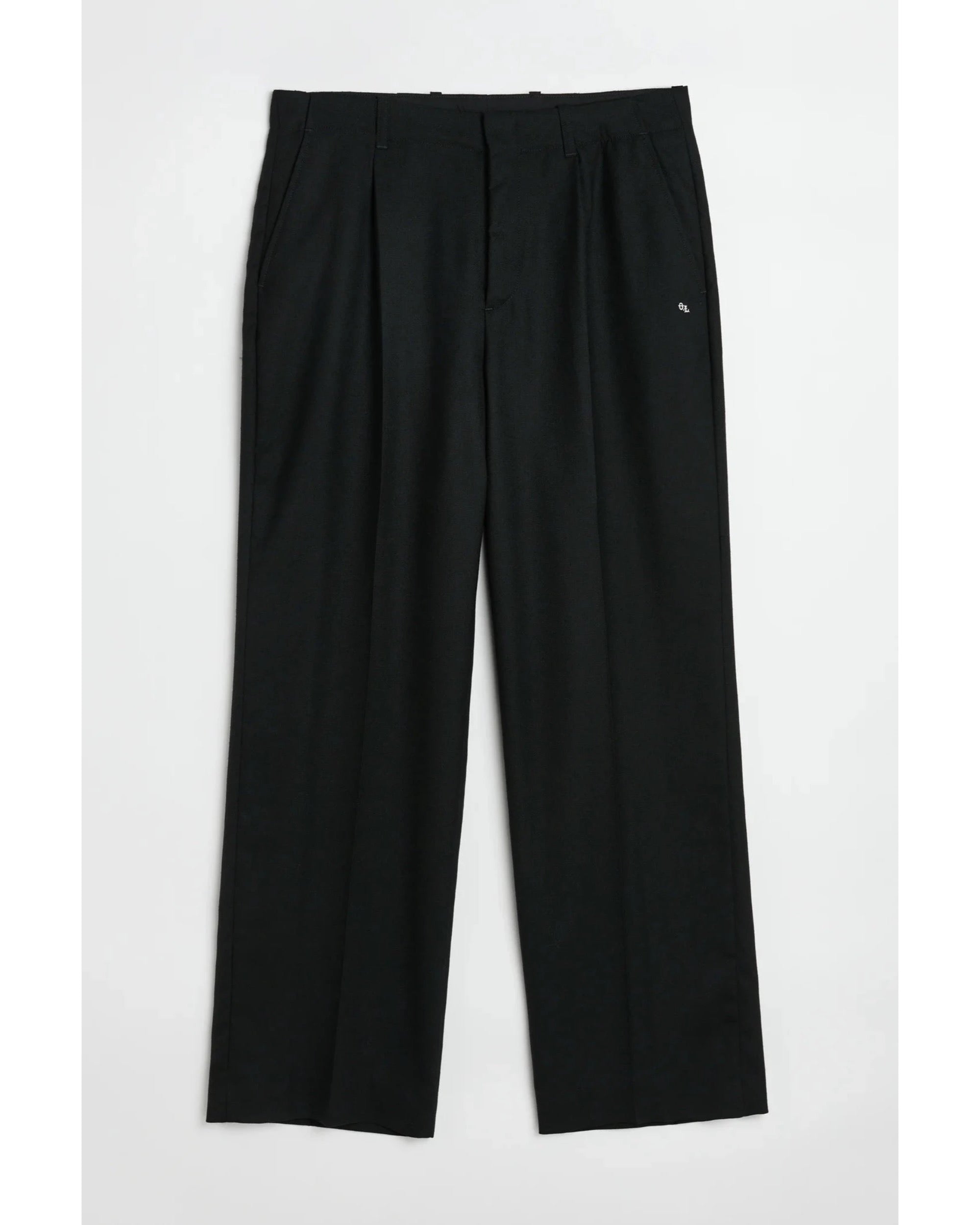 OUR LEGACY - BORROWED CHINO Black Panama Wool | River