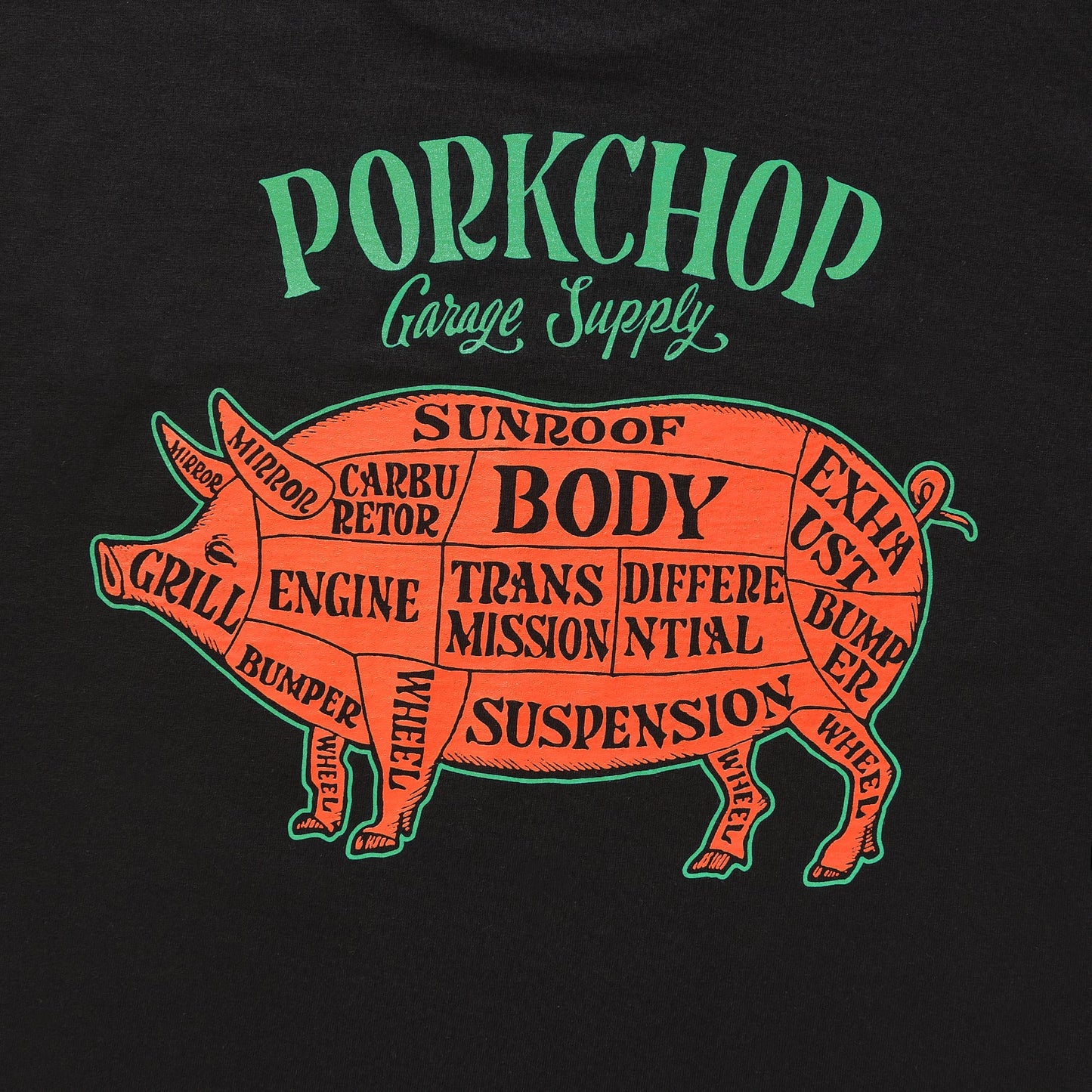 PORK BACK TEE BLACK
