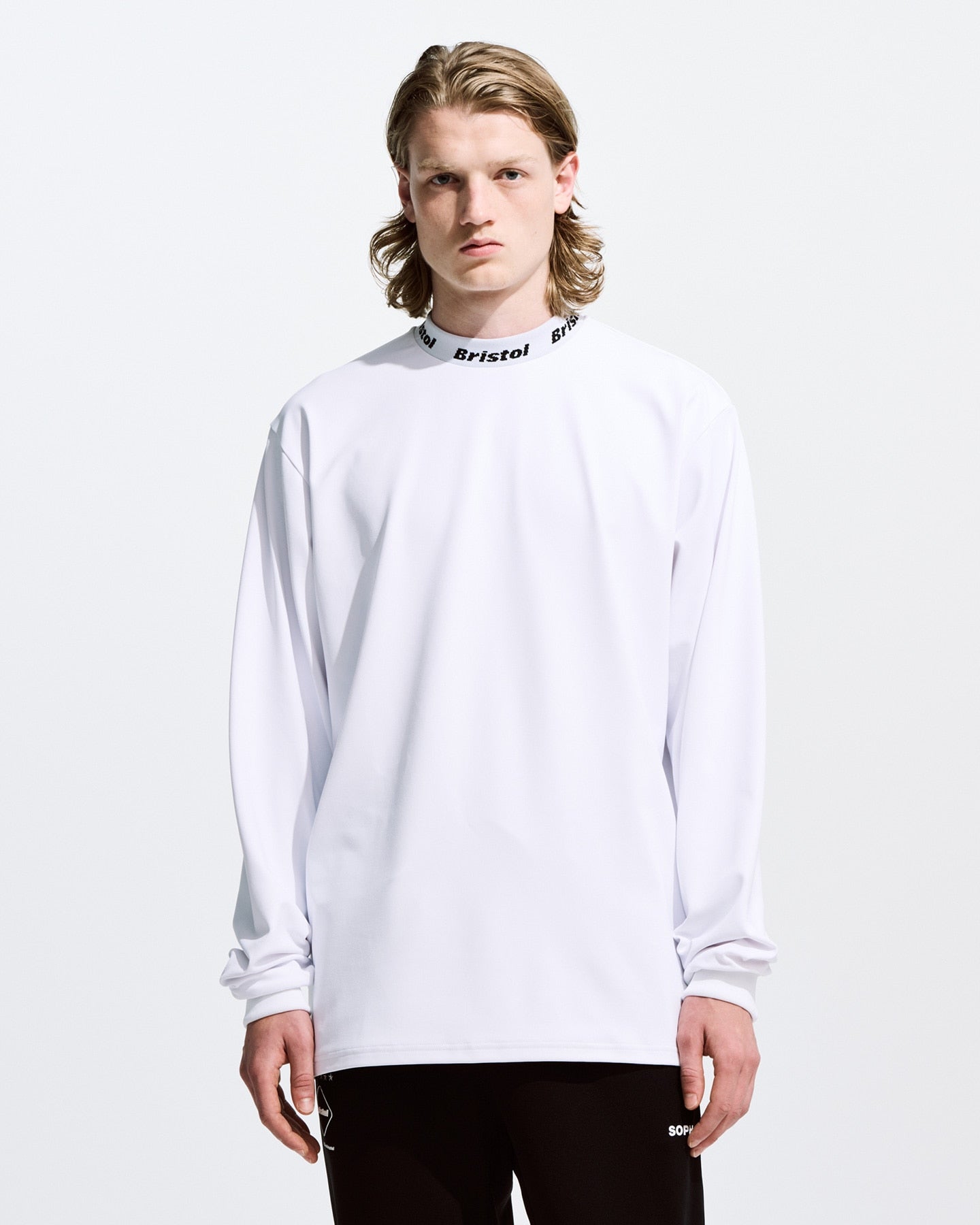 WINDPROOF NECK LOGO L/S BAGGY TOP