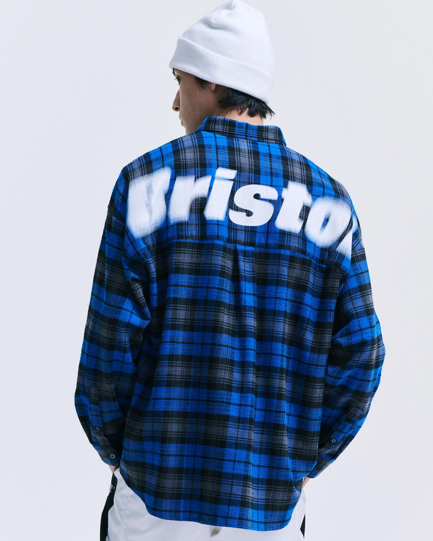 FLANNEL BIG LOGO BAGGY SHIRT