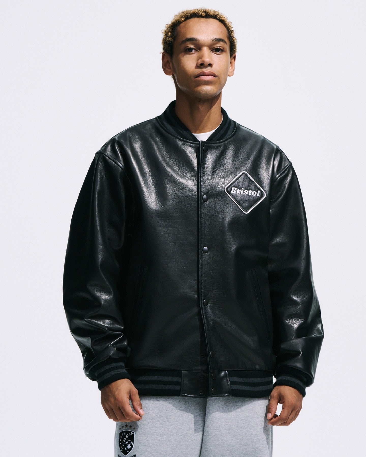 LEATHER TEAM VARSITY BLOUSON