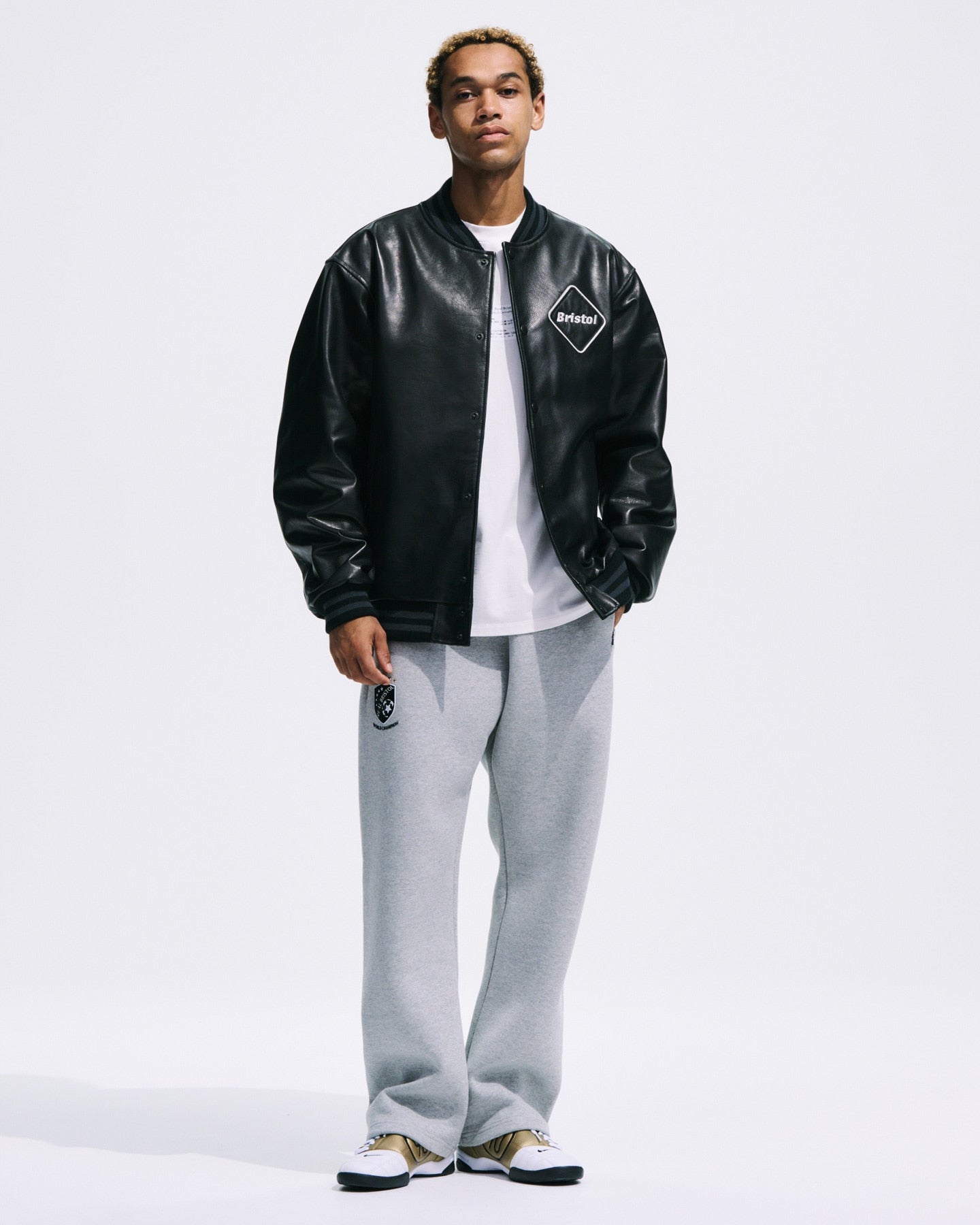 LEATHER TEAM VARSITY BLOUSON