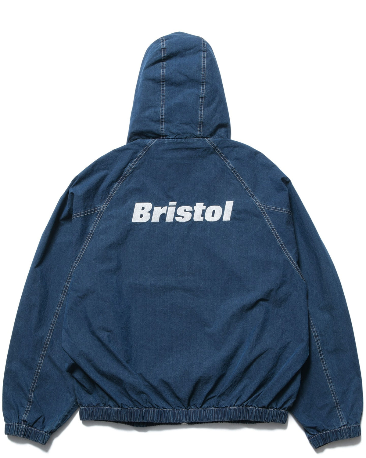 WASHED CRISP DENIM HOODED BLOUSON