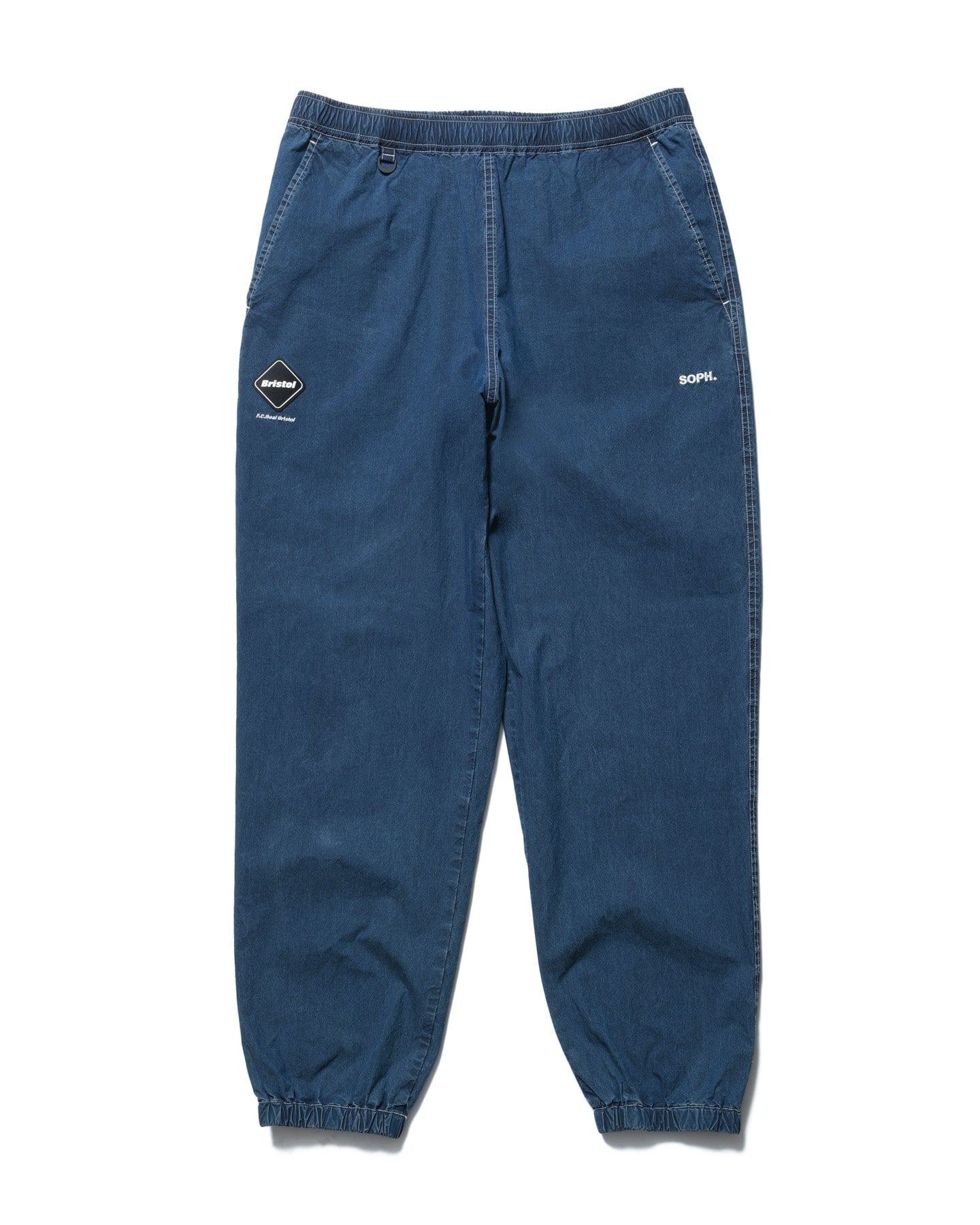 WASHED CRISP DENIM TRACK PANTS