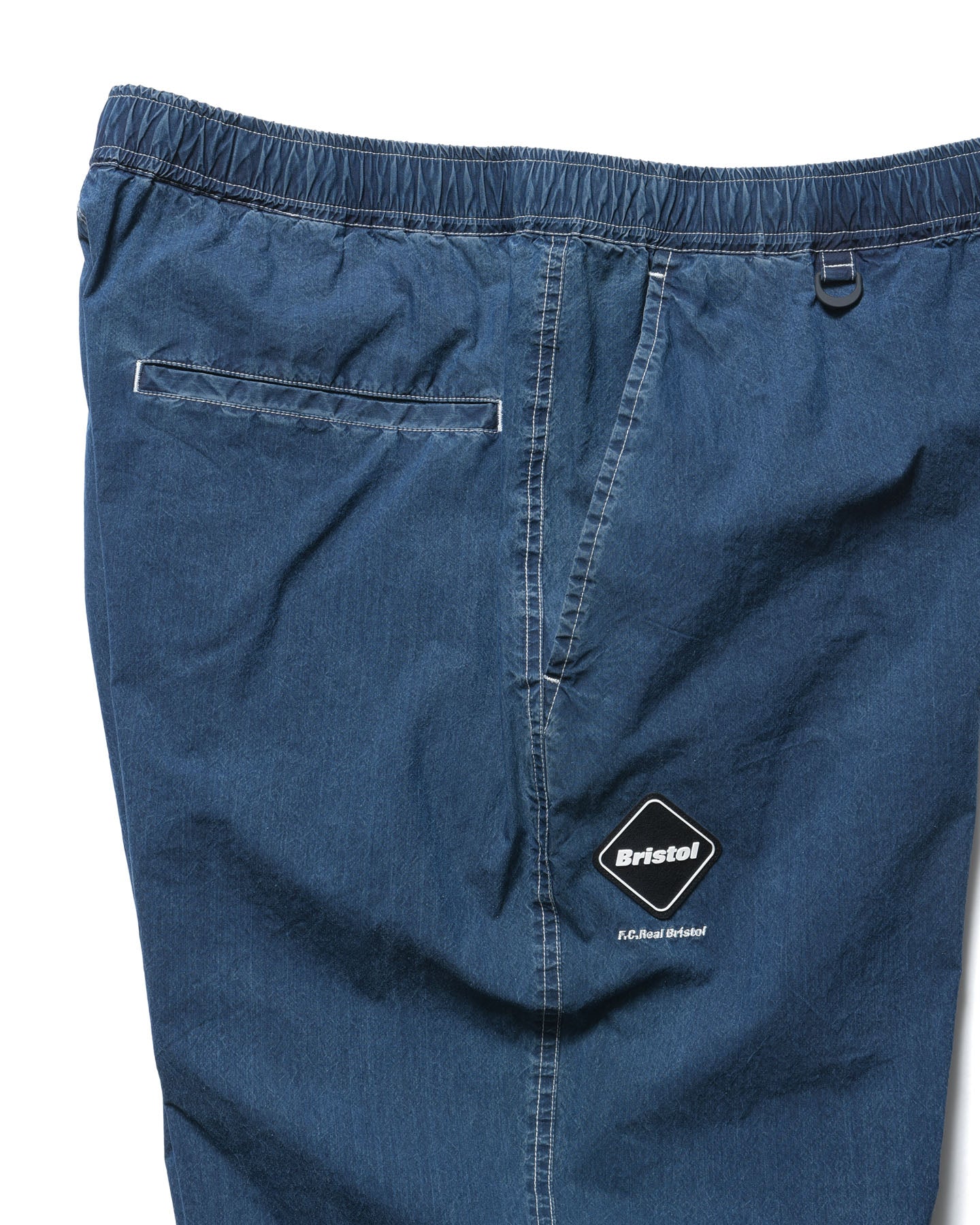 WASHED CRISP DENIM TRACK PANTS