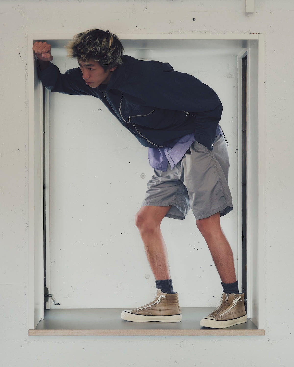 Gramicci & nonnative WALKERS EASY SHORTS C/N GABARDINE PIGMENT DYE