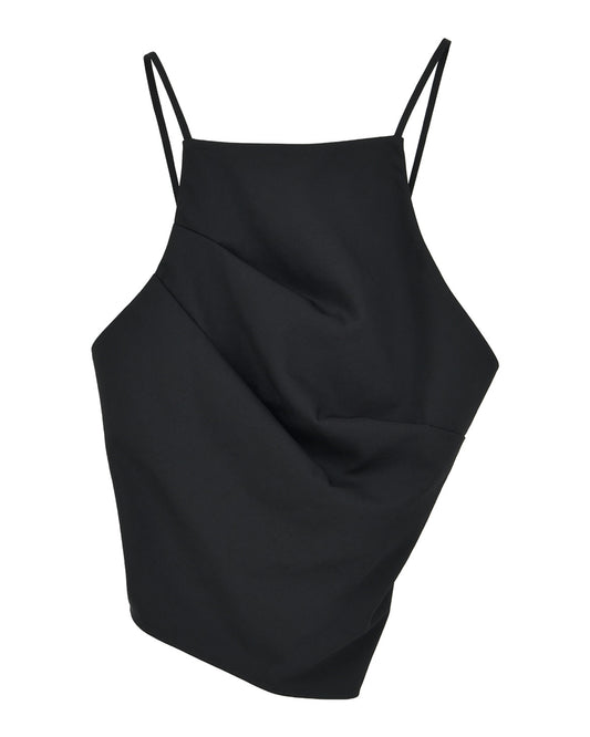 WOOL NYLON TUCK DRAPE CAMISOLE