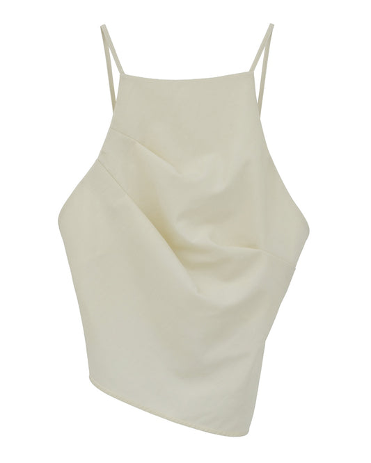 WOOL NYLON TUCK DRAPE CAMISOLE