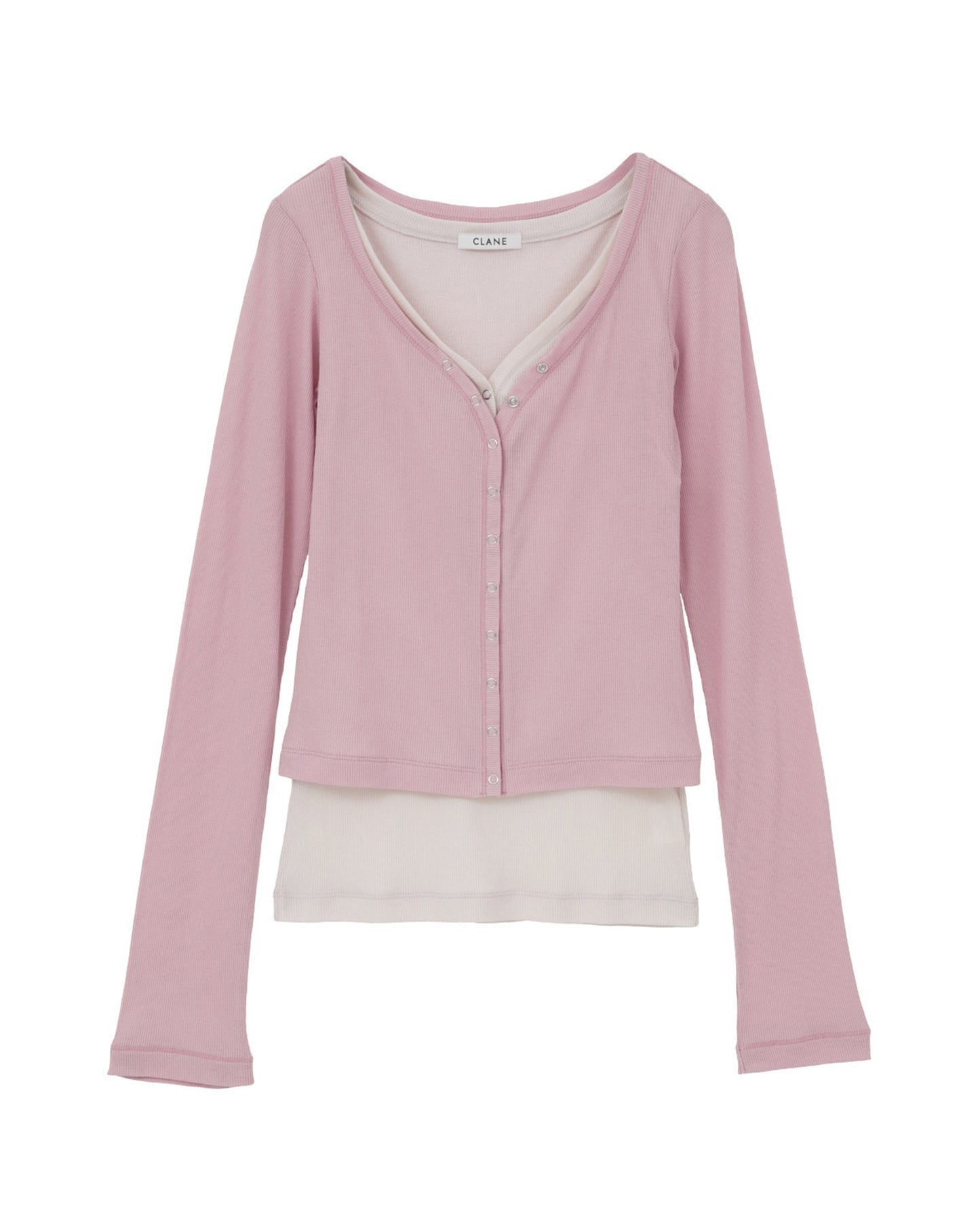 CURVED NECK LAYERED SET TOPS