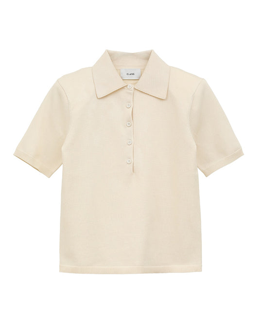 SHOULDER PADS POLO KNIT TOPS