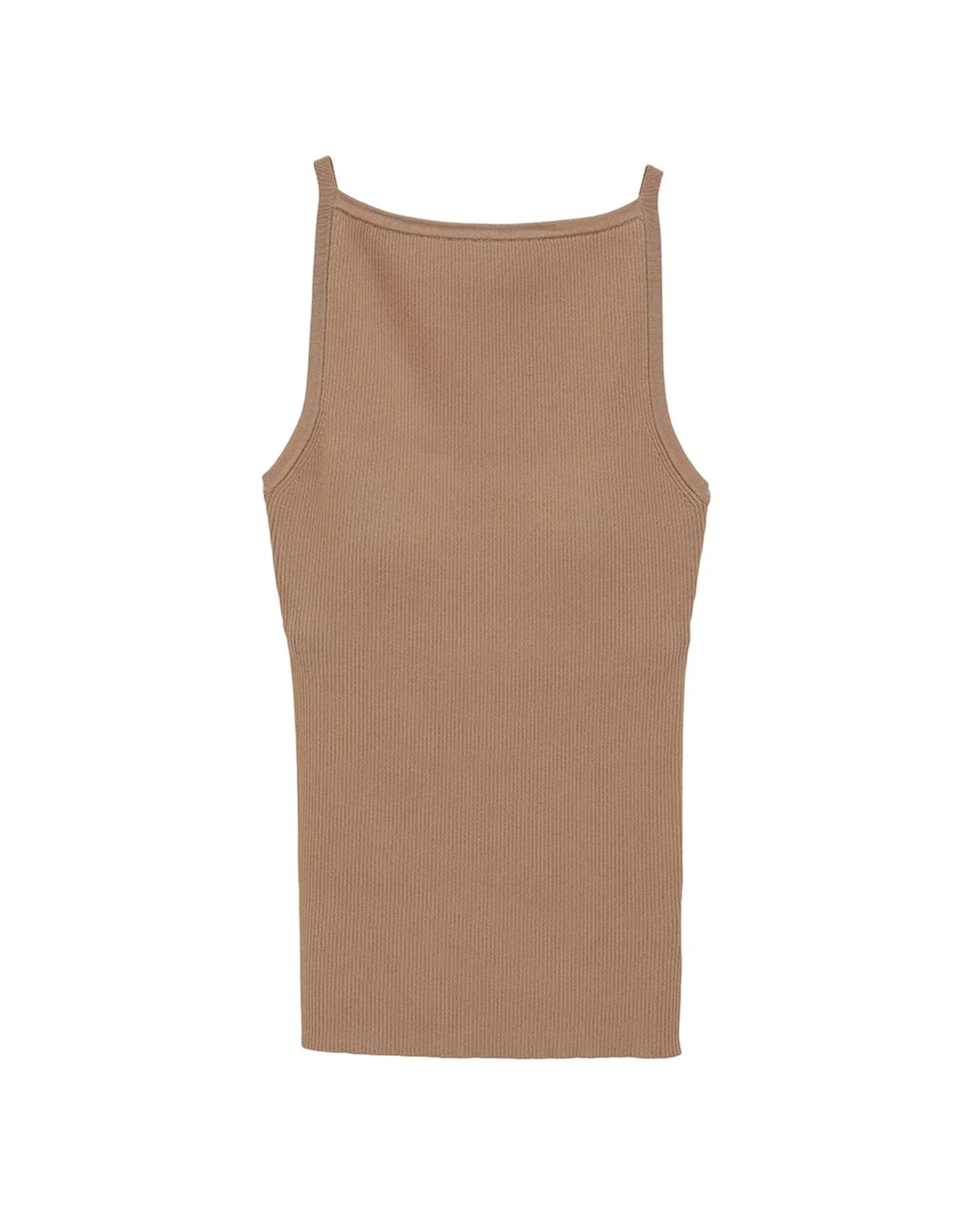 BOAT NECK BACK OPEN KNIT TOPS