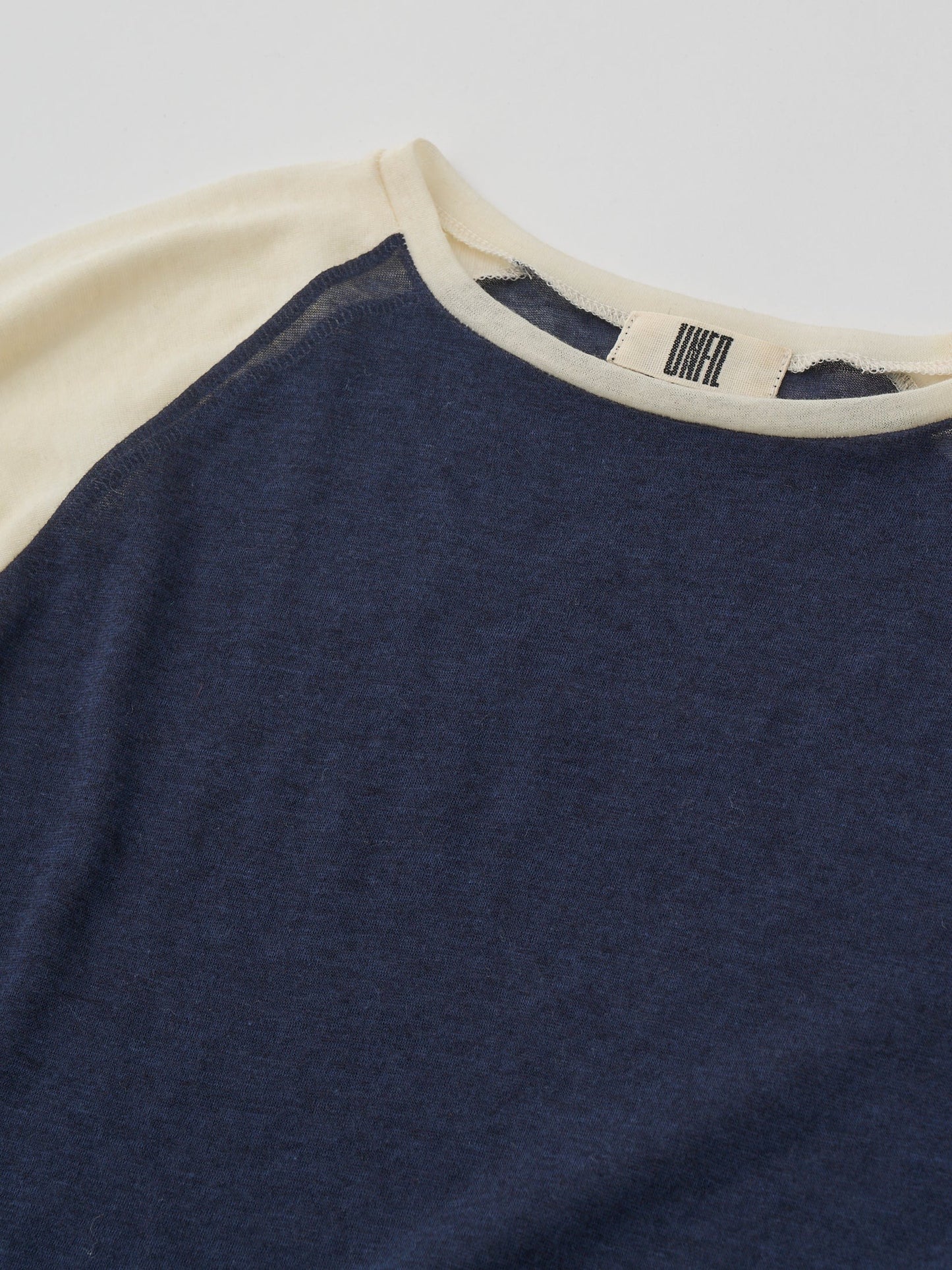 cashmere&supima cotton gauze jersey baseball Tee