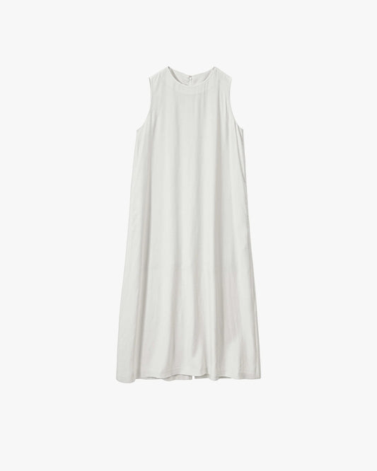 Viscose Cupro Back Satin Sleeveless Dress