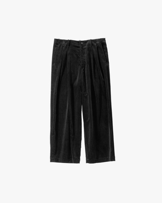 Suvin Corduroy Wide Straight Trousers BLACK