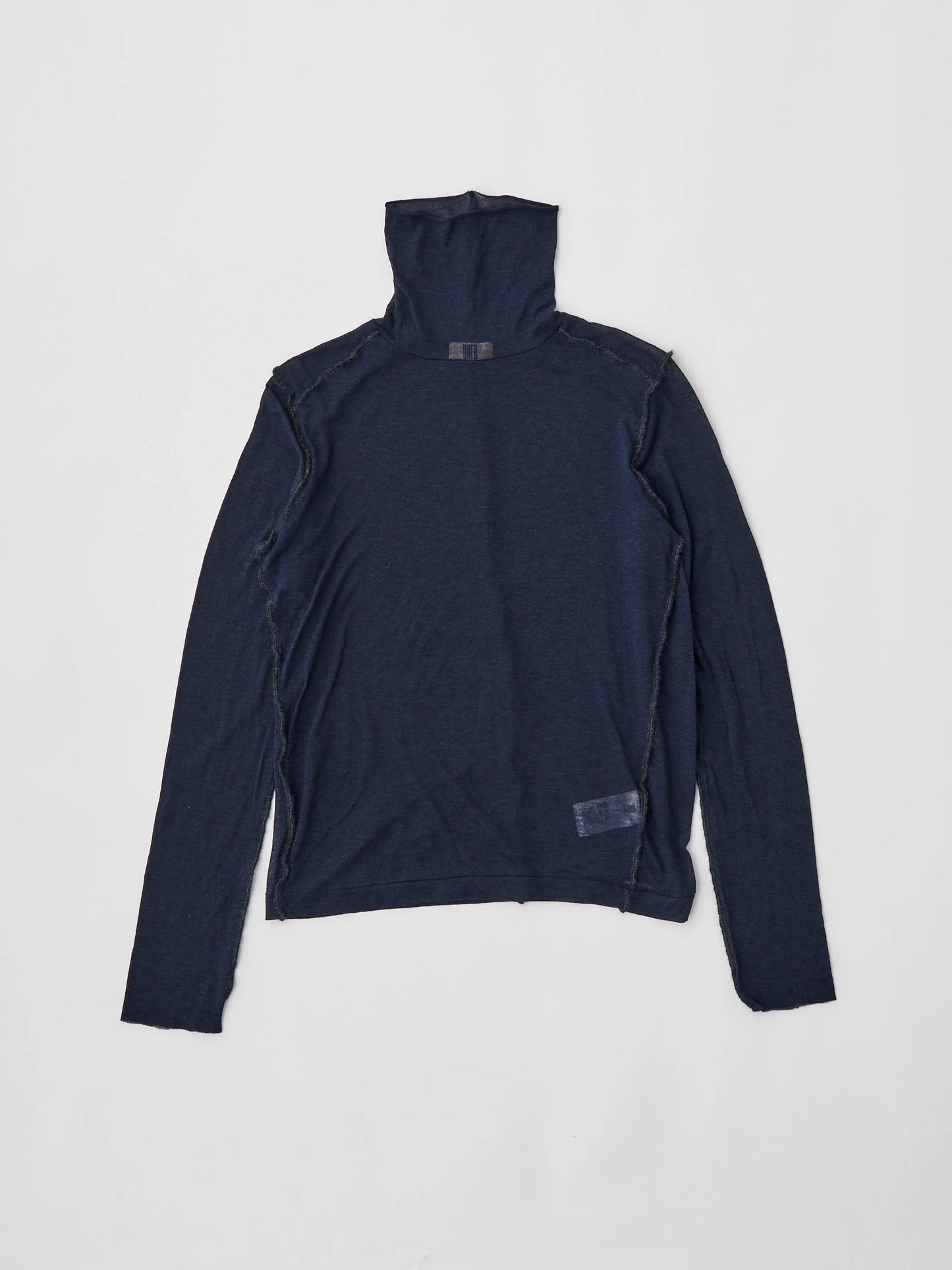 cashmere&supima cotton gauze jersey turtle-neck Tee