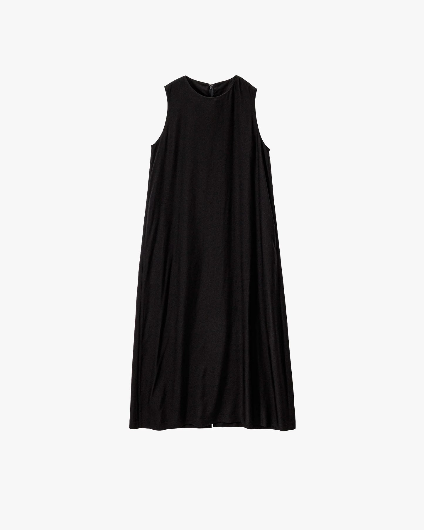 Viscose Cupro Back Satin Sleeveless Dress