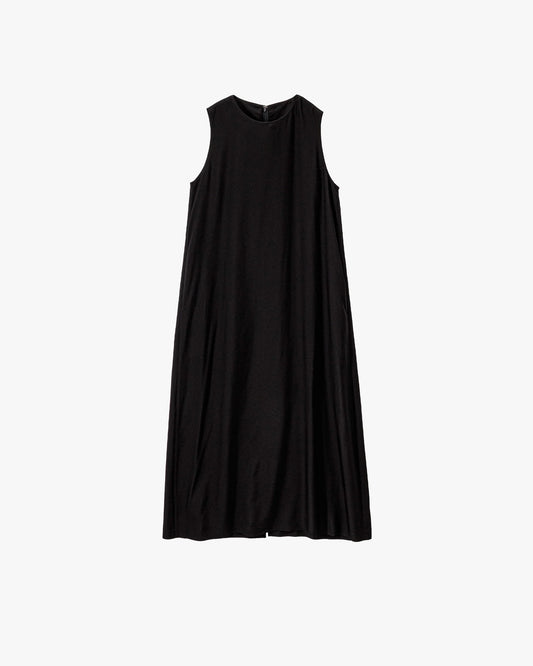Viscose Cupro Back Satin Sleeveless Dress