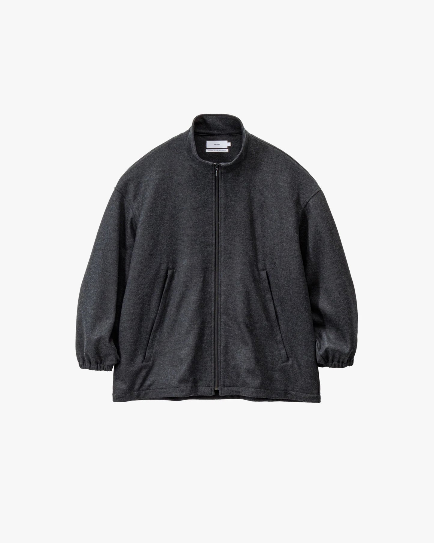 Wool Smooth Flannel Track Blouson GRAY