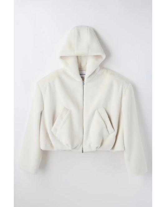ECO Fur フーテッドショートコート